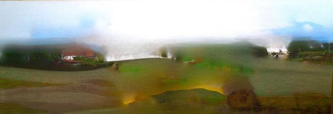 Fragments - 2013<br /><br /><h6>Pompeii: The Way</h6>  Mixed Media (Artistâ€™s own photography printed on canvas, and acrylic paint) <br /> 595mm x 210mm H <br /><br /><br /><br /><br /><br /><br /><h7>Sold</h7>